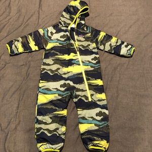 Patagonia Baby Reversible Puff-Ball Bunting 6-12 months. New